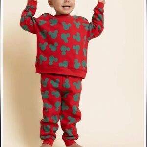 Monica + Andy Mickey Mouse Holiday Organic Cotton Sweat Set